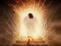 imagem de Cristo saindo do túmulo